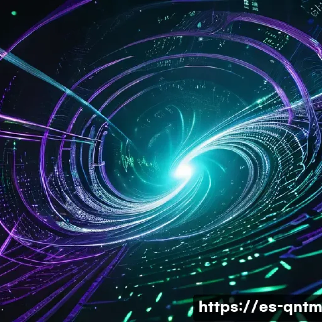 양자 알고리즘의 성능 비교 - **Quantum Algorithm Unlocking Digital Secrets:** An ethereal, glowing quantum algorithm, depicted as...